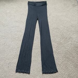 Naadam silk and cashmere blend knit Ribbed Flared Pant Charcoal XS